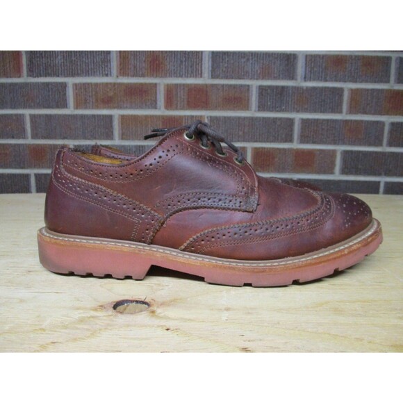 Walk-Over Dress Shoes Mens Brown Leather Wingtip Derby Size 10 M USA
